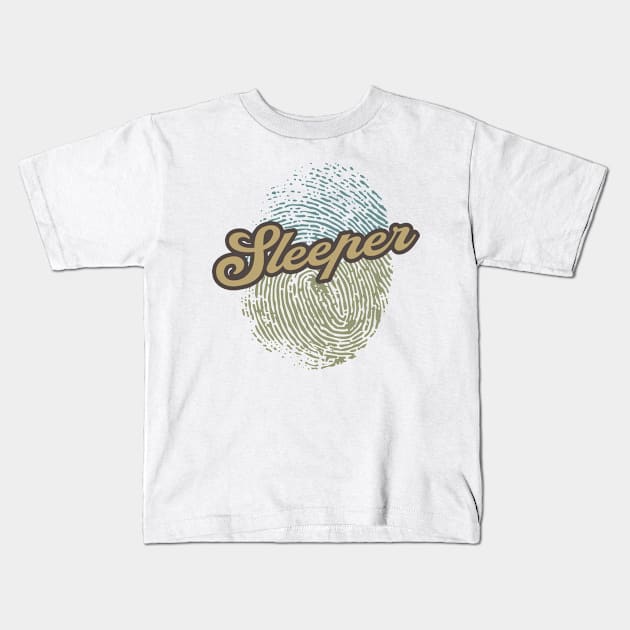 Sleeper Fingerprint Kids T-Shirt by anotherquicksand